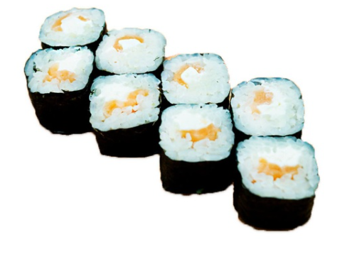 ролл с лососем и сыром Филадельфия