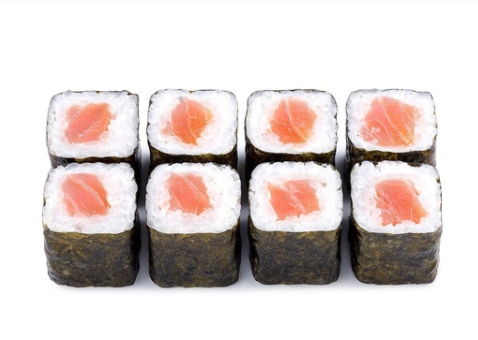 ролл с копченым лососем