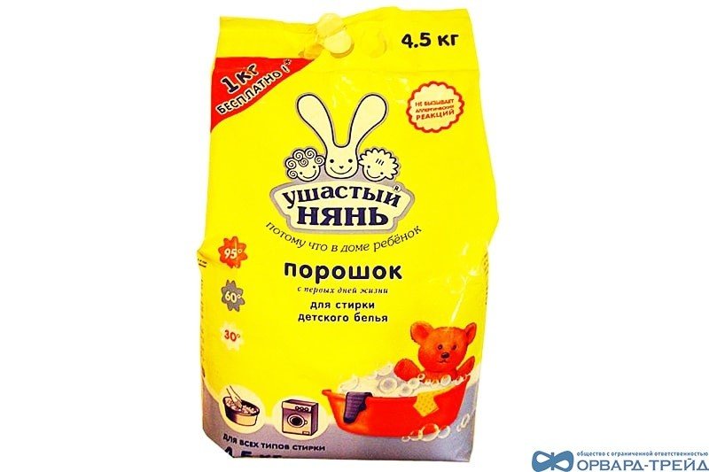 Стиральный порошок УШАСТЫЙ НЯНЬ 4.5кг
