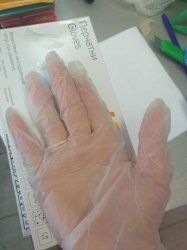Перчатки прозрачные одноразовые виниловые 10 пар