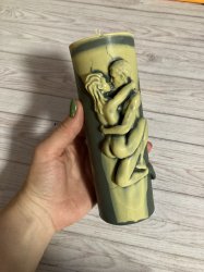 Влюбленные, свеча из пчелиного воска