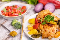 Курица с овощами