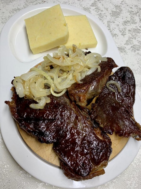 Антрекот с пастой