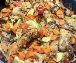 Кролик с овощами 