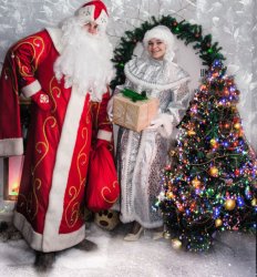 Дед Мороз и Снегурочка в Жигулевске