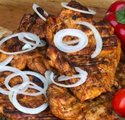 Овощи + шампиньоны на мангале