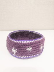 Вязаная шерстяная корзинка для мелочей