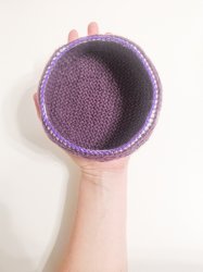 Вязаная шерстяная корзинка для мелочей