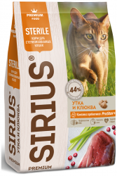 Корм для стерилизованных кошек SIRIUS