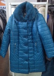 Пальто с капюшоном (синее)