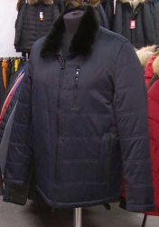 Куртка мужская с мехом норки (темная)