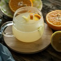 ХОЛОДНЫЙ ЗЕЛЕНЫЙ ЧАЙ С ЛИМОНОМ И АПЕЛЬСИНОМ