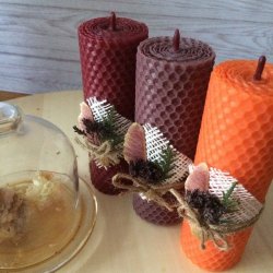 Каминные свечи из вощины