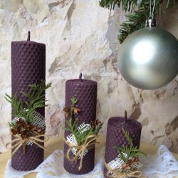 Каминные свечи из вощины