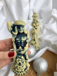 Новогодние свечи "Секси дед Мороз и Снегурочка" из пчелиного воска