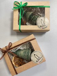 Мини-елочки, новогодние комплименты из пчелиного воска