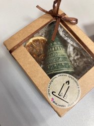 Мини-елочки, новогодние комплименты из пчелиного воска