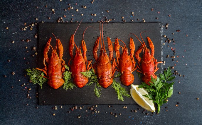 Рак вареный (в 1кг 30-35шт)