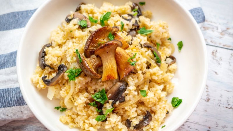 Булгур с грибами