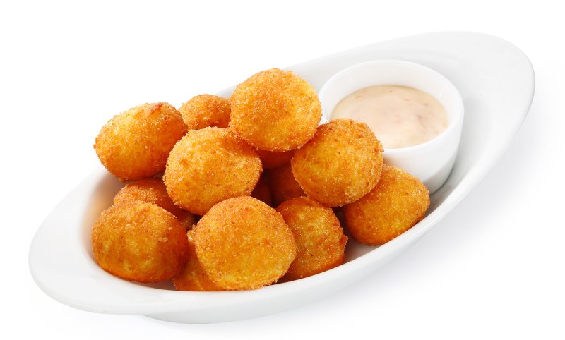 Сырные шарики детские с ягодным вареньем