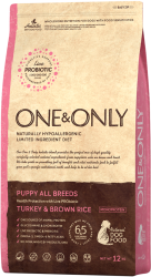 ONE&ONLY Дог Паппи (индейка с бурым рисом д/щенков)1 кг