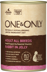 Консервы для собак ONE&ONLY Rabbit (Кролик) 400 гр.  *