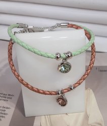 Браслет кож.с кристаллом 