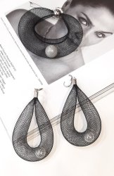 Комплект: браслет+серьги из ювел.сетки, Murano