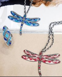 Комплект из эмали "Стрекоза", Сlara Bijoux