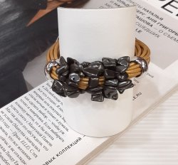 Комплект: колье+браслет с гематитом