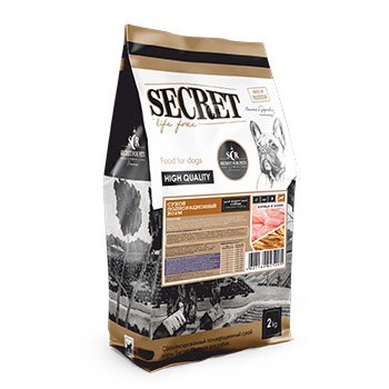 Корм для щенков Секрет Лайф Форс  курица и злаки 2кг