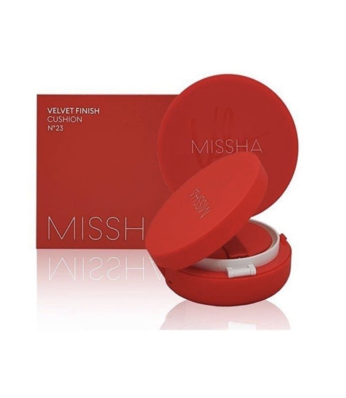 MISSHA Velvet finish Тональный кушон с бархатным финишем , тон 21, 23