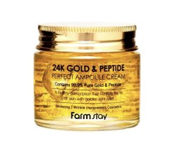 Farmstay 24K Gold & Peptide Ампульный крем для лица с золотом и пептидами, 80 мл.