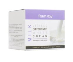 FarmStay Увлажняющий крем для лица с экстрактом молока Visible Difference Milk White Cream, 100г