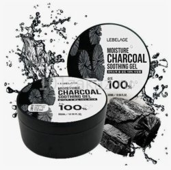 Lebelage Гель для тела увлажняющий успокаивающий с углем Moisture Charcoal 100% Soothing Gel, 300 мл