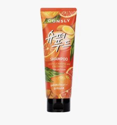 CONSLY, Глубоко очищающий шампунь с экстрактами грейпфрута и имбиря Grapefruit & Ginger Shampoo for Deep Cleansing & Freshness, 250 мл.