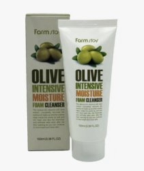 FarmStay Увлажняющая пенка для умывания с экстрактом оливы Olive Intensive Moisture Foam Cleanser, 100 мл
