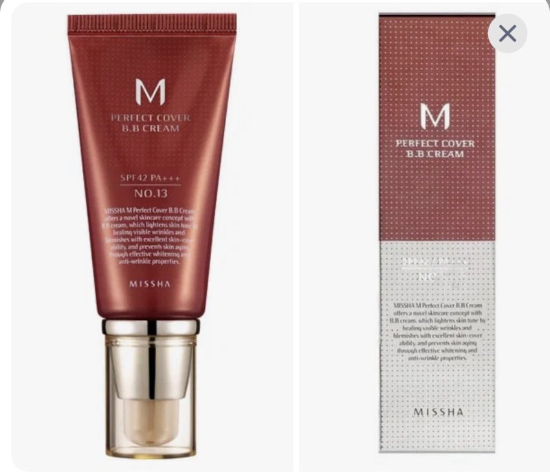 Missha BB-крем для лица (тон 13 Насыщенный бежевый) Missha Perfect Cover BB Cream SPF42 №13 Bright Beige , 50мл