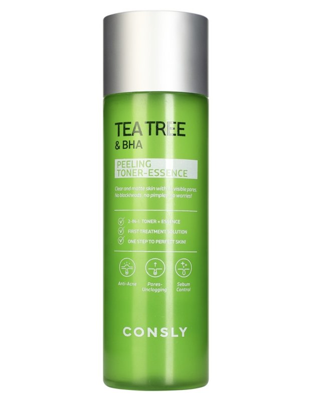 CONSLY Тонер - эссенция с чайным деревом и салициловой кислотой. Tea tree & BHA peeling, 200 мл.