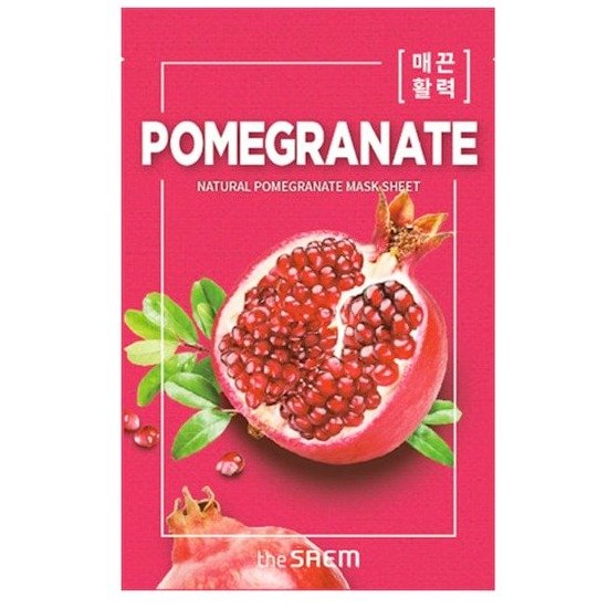 The Saem Маска для лица тканевая с экстрактом граната Natural Pomegranate Mask Sheet