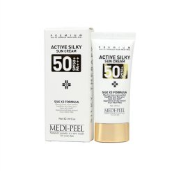 MEDI-PEEL Солнцезащитный крем с комплексом пептидов и шёлка Active Silky Sun Cream SPF50+PA+++