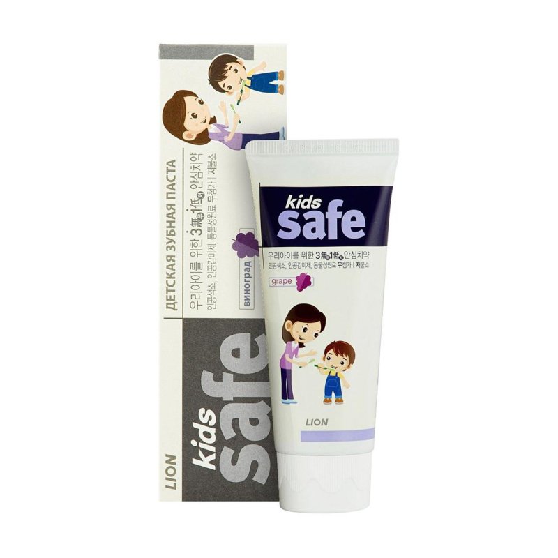 LION Детская зубная паста Kids Safe Toothpaste Grape