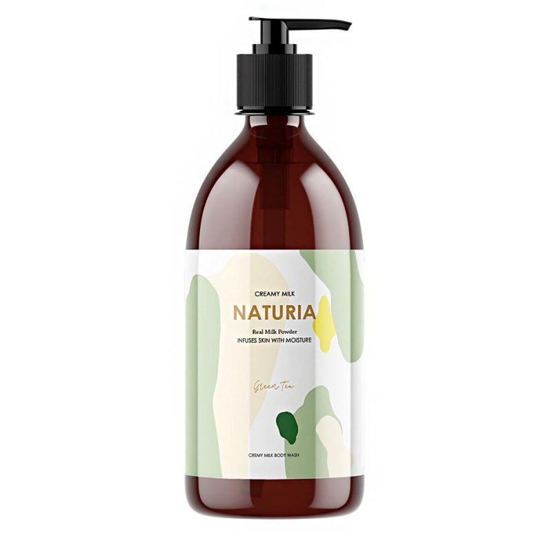 Naturia Гель для душа зеленый чай Creamy Milk Body Wash Green Tea