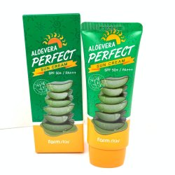 Farm Stay Солнцезащитный крем с экстрактом алоэ Aloevera Perfect Sun Cream SPF 50+/PA+++