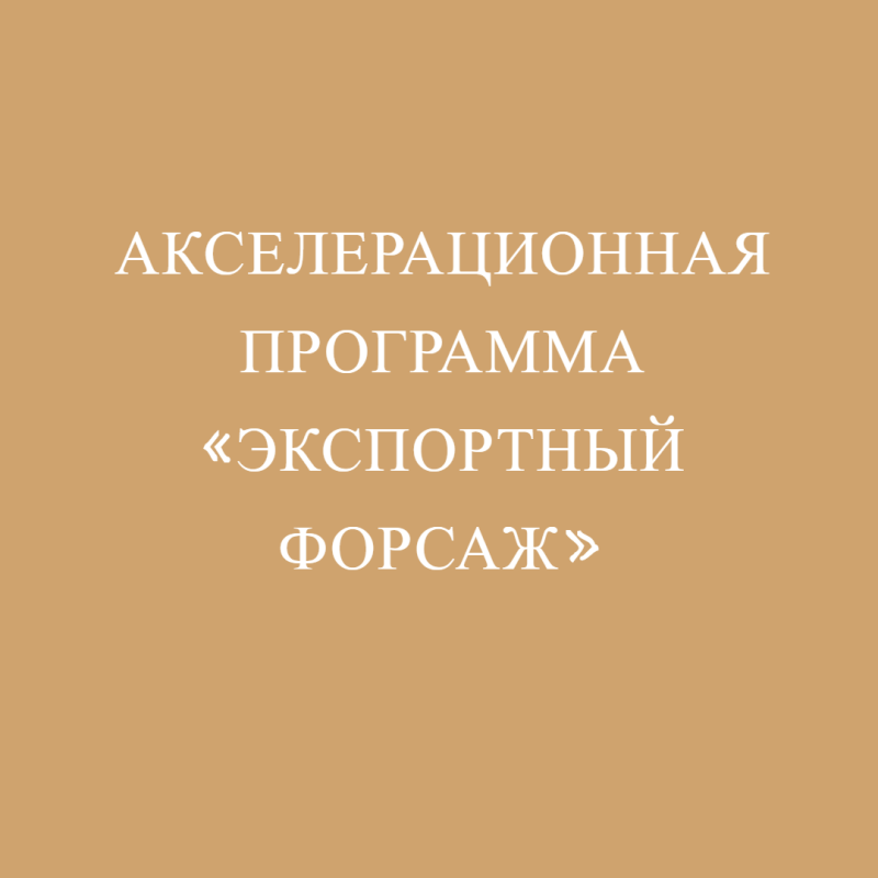 Акселерационная программа «Экспортный форсаж»