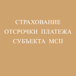 Страхование отсрочки платежа субъекта МСП