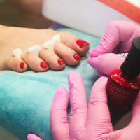 Педикюр с покрытием , гель-лак Luxio