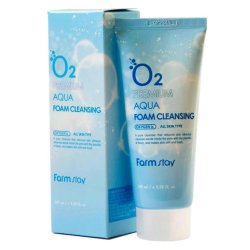 Farm Stay O2 Premium Aqua Foam Cleansing Кислородная увлажняющая пенка для умывания 100мл