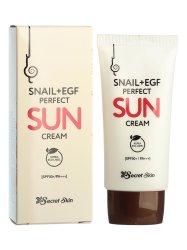 Secret Skin Snail+EGF Perfect Sun Cream Крем для лица солнцезащитный с экстрактом улитки SPF 50+++ 50мл