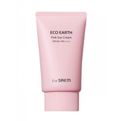 The Saem Eco Earth Pink Sun Cream Крем солнцезащитный для лица для чувствительной кожи 50гр